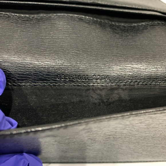 Gucci Black G Metallic Logo Long Wallet Sku#85429 (Gently used, snap loose) - Picture 9 of 15